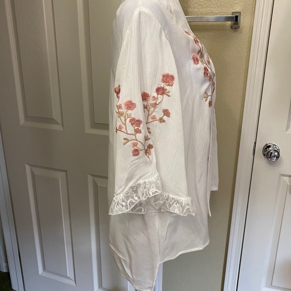 💕White Short Sleeve Cardigan - Picture 3 of 6